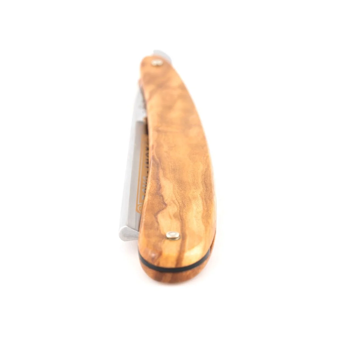 Dovo Inox Straight Razor, Olive Wood Handle, 5/8 in. - Image 3