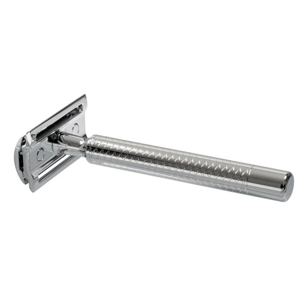 Dovo Prima Safety Razors Zinc die casting, brass wide cross pattern - Image 2