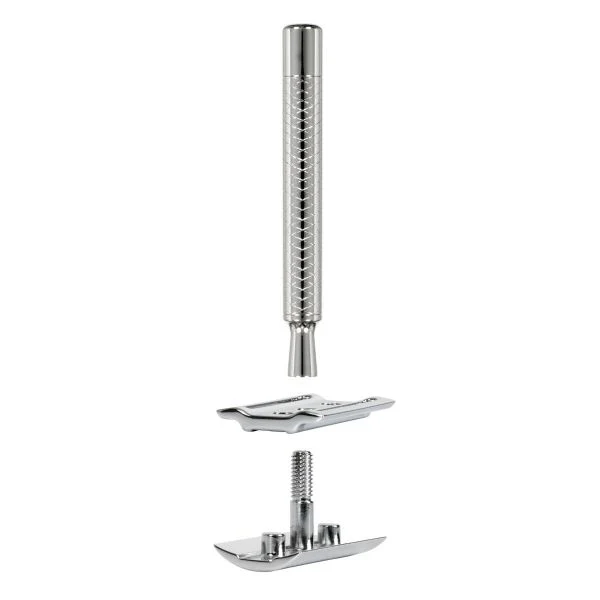 Dovo Prima Safety Razors Zinc die casting, brass wide cross pattern - Image 3