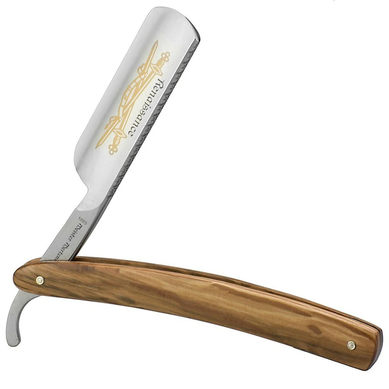 Dovo 'RENAISSANCE' Straight Razor Stainless Steel 6/8 in. Full Hollow Ground - Spanish Oak
