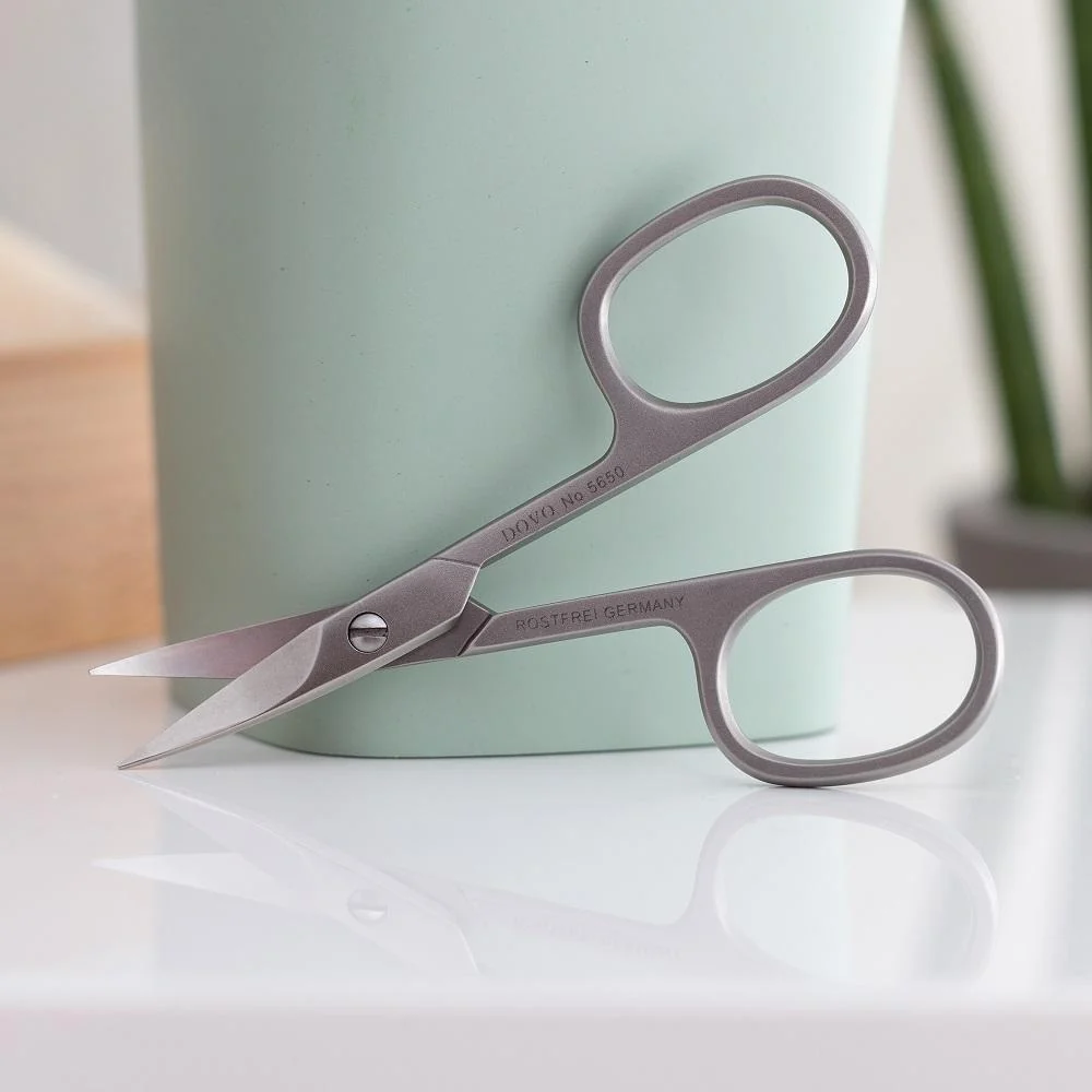 Dovo Stain Satin Finished Nail Scissor, Curved, 3.5 in.