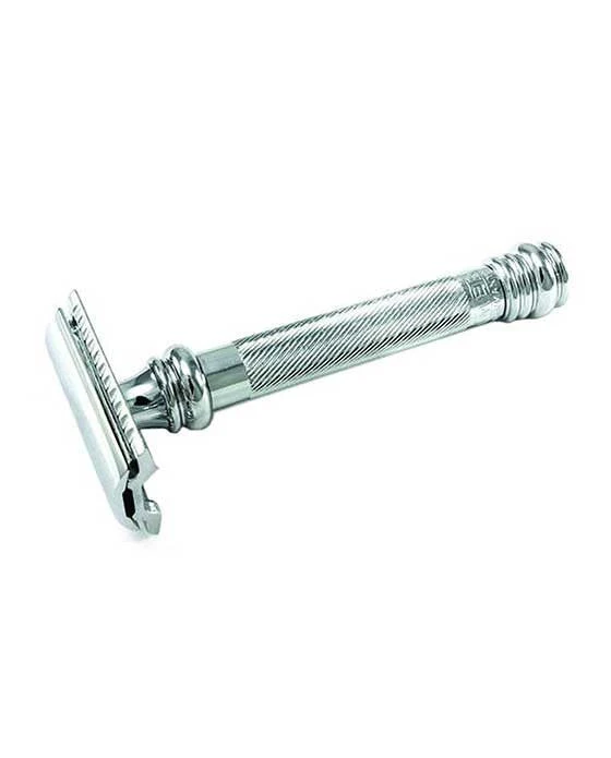Merkur Double Edge Safety Razor, Straight Cut, Extra Long Handle, Chrome