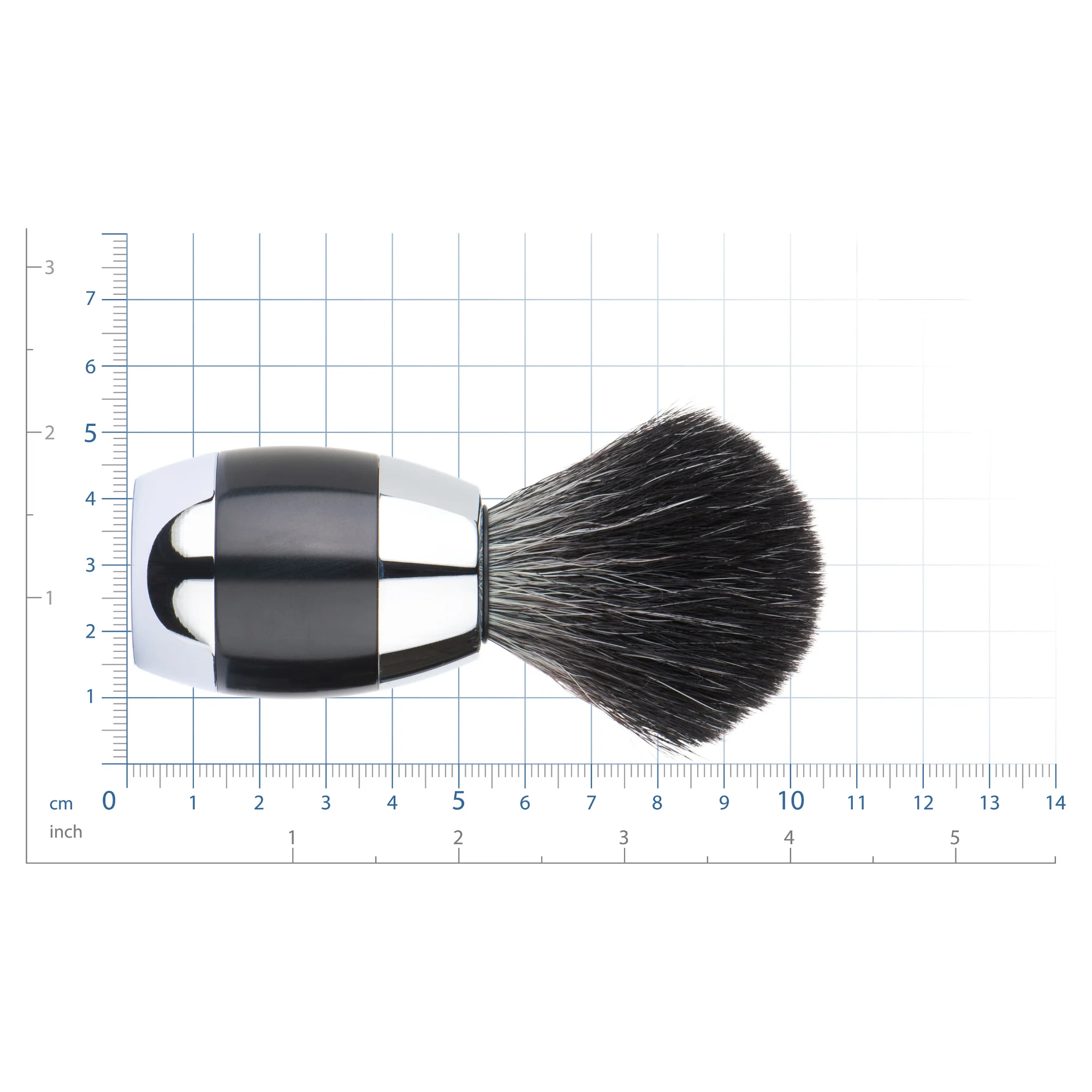 MERKUR Shaving Brush 1201 with Vegan Synthetic Hair in Bright Chrome - Image 3