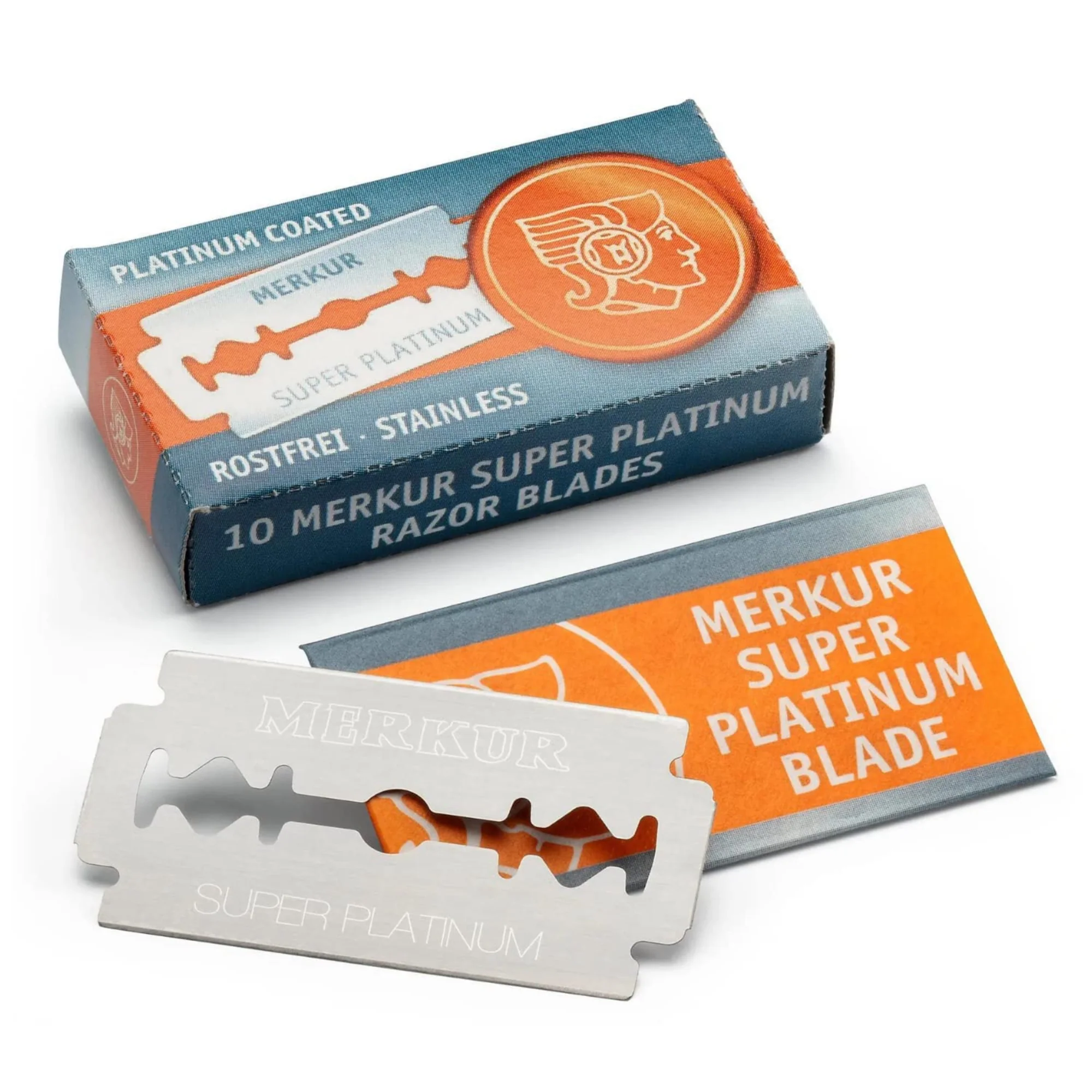 Merkur Super Platinum Double Edge Safety Razor Blades (10 Packs, 10 Blades/Pack) - Image 5